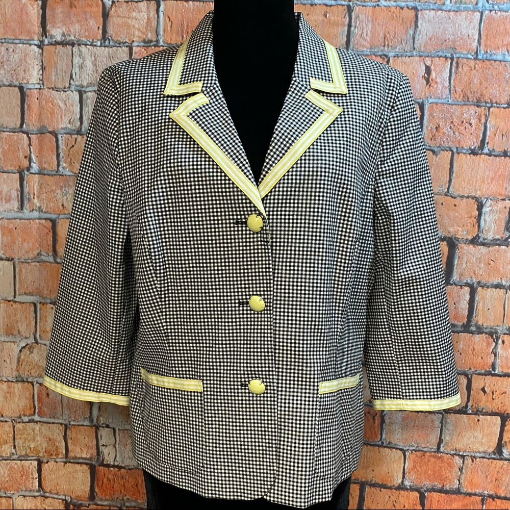 Koret Cotton‎ Blend Gingham Blazer